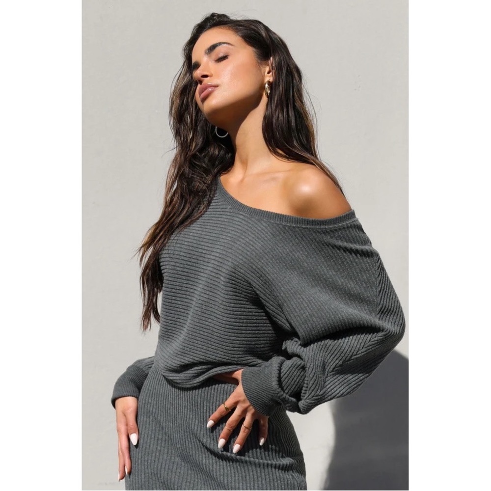 SLOUCHY DOLMAN LONG SLEEVE